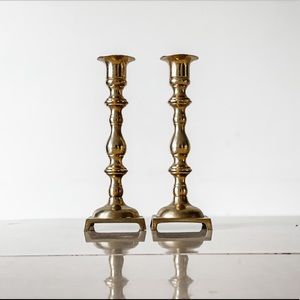 SOLD ❌ - on Depop - Brass Candlestick Holders